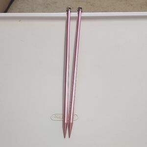 Aluminum Metal Size 11 Rose Pink Knitting Needles